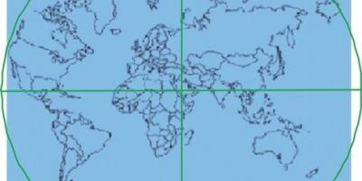 מפה של הכעבה היא במרכז העולם 